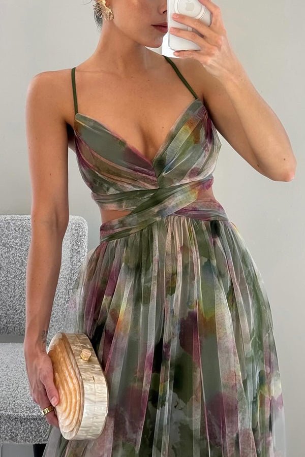 Deslumbra | Elegante vestido largo con un precioso estampado floral