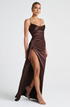 Out-Shine | Plum Brown Maxi Dress