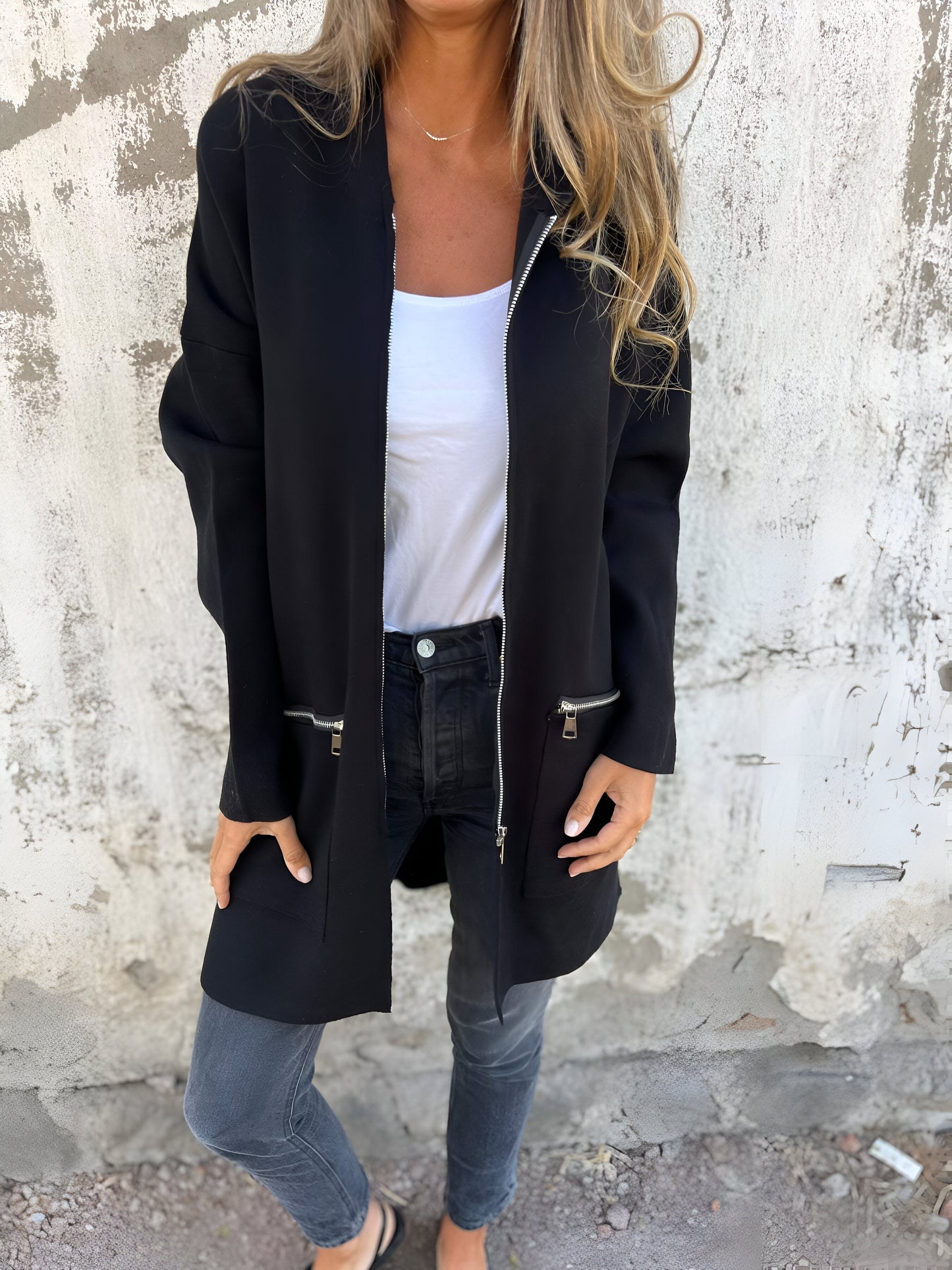Out-Shine | Casual Zip-Up Crew Neck Vest