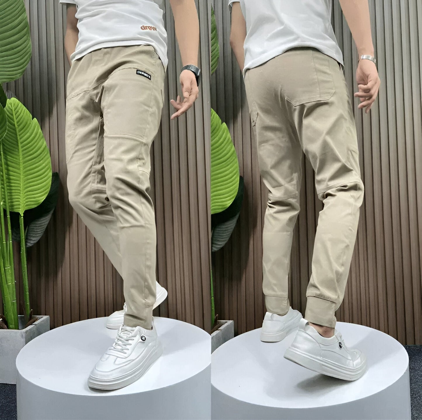 Brilla con luz propia | Pantalones cargo elásticos