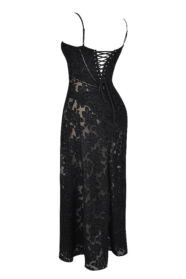 Out-Shine | Maxi Dress With Floral Lace