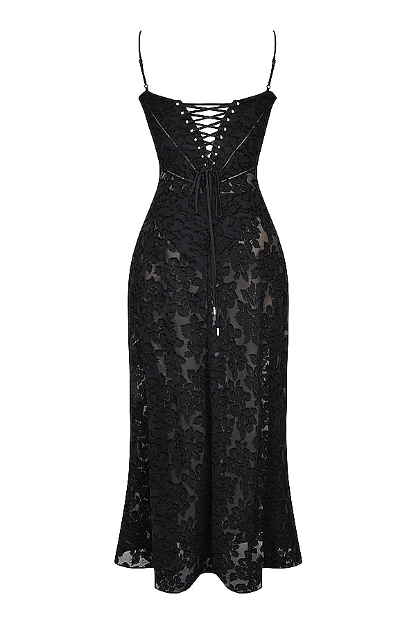 Out-Shine | Maxi Dress With Floral Lace