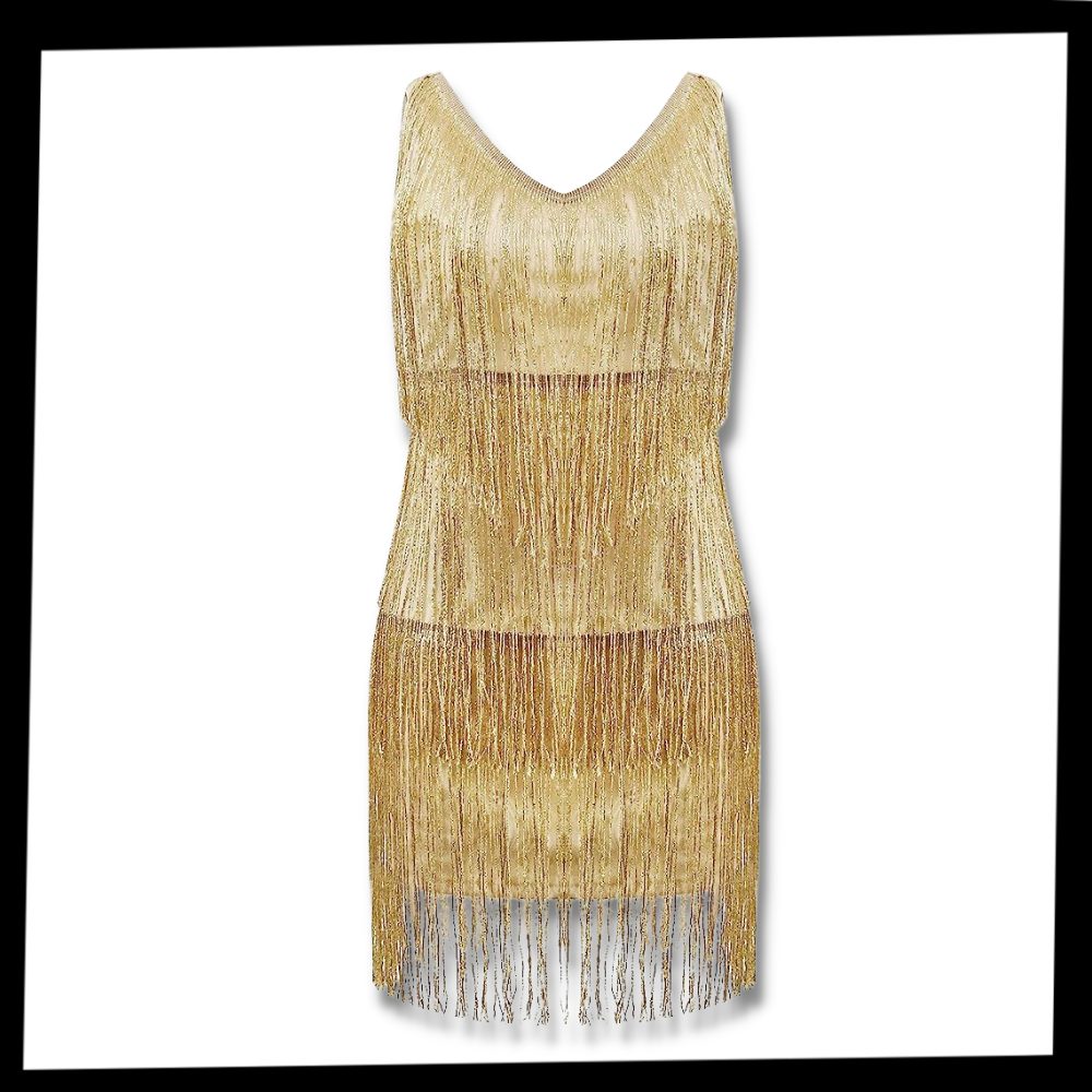 Out-Shine | Sleeveless Dress With Sequins And V-Neck