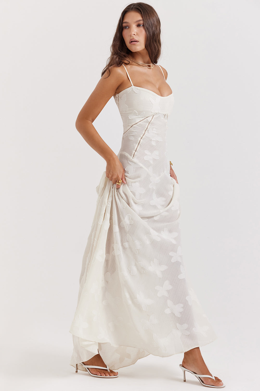 Out-Shine | Maxi Dress With Floral Lace