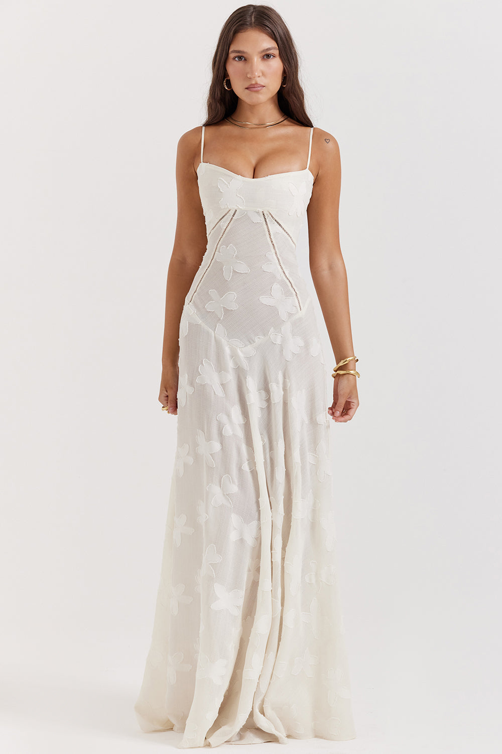Out-Shine | Maxi Dress With Floral Lace
