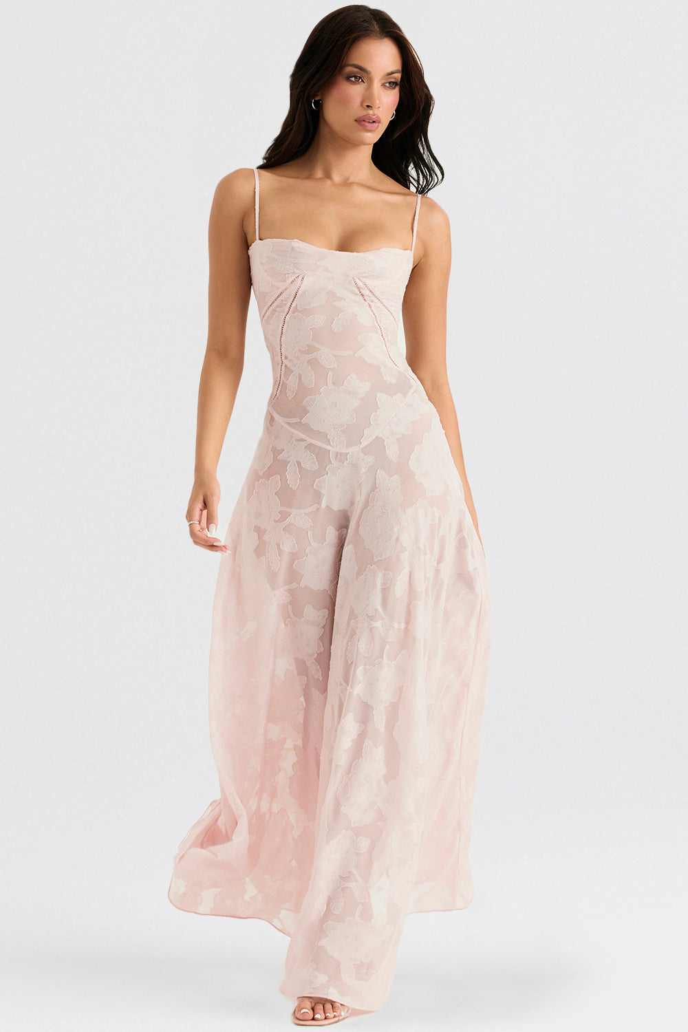 Out-Shine | Maxi Dress With Floral Lace