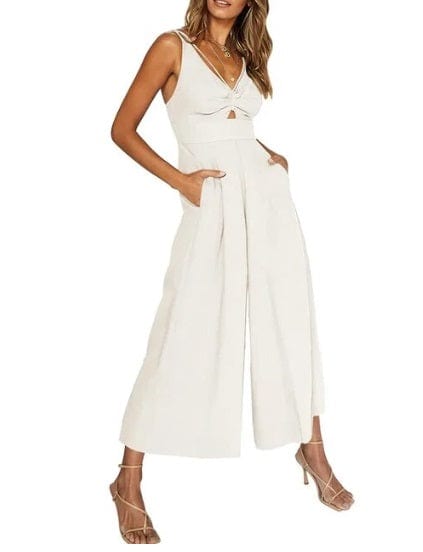 Out-Shine | Sleeveless Black Jumpsuit With Wide Leg