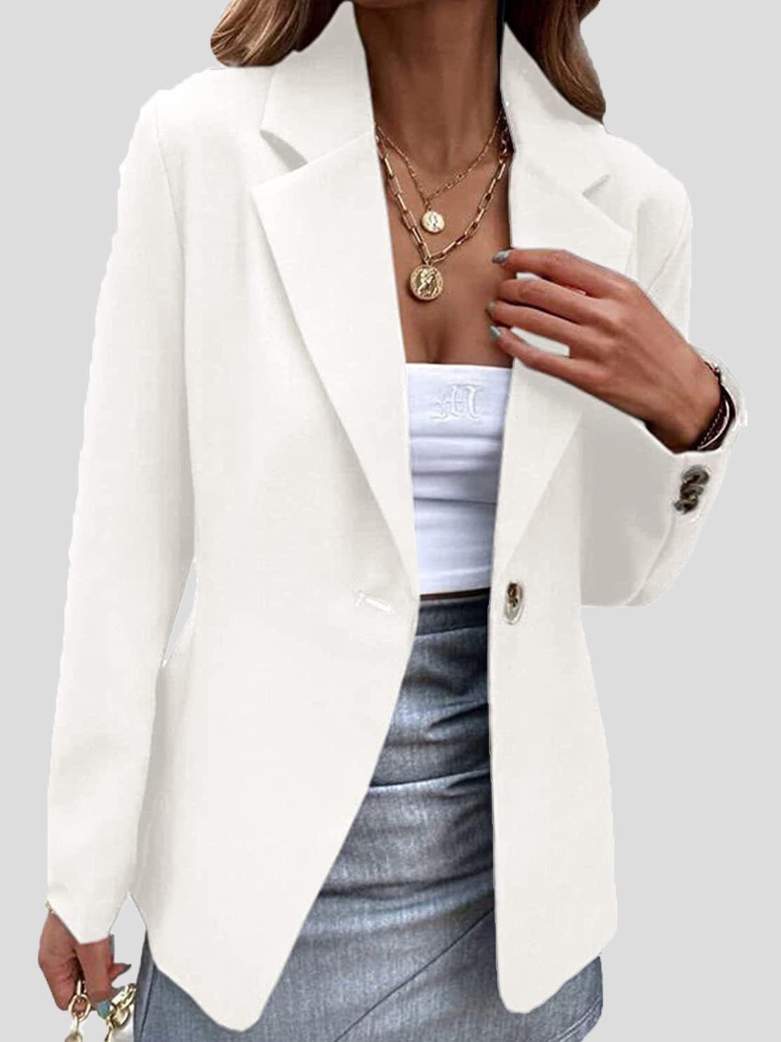 Out-Shine | Women's Blazers Single Lapel One - Button Blazer
